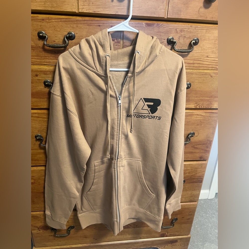 LB Motorsports Brown Zip-Up Hoodie